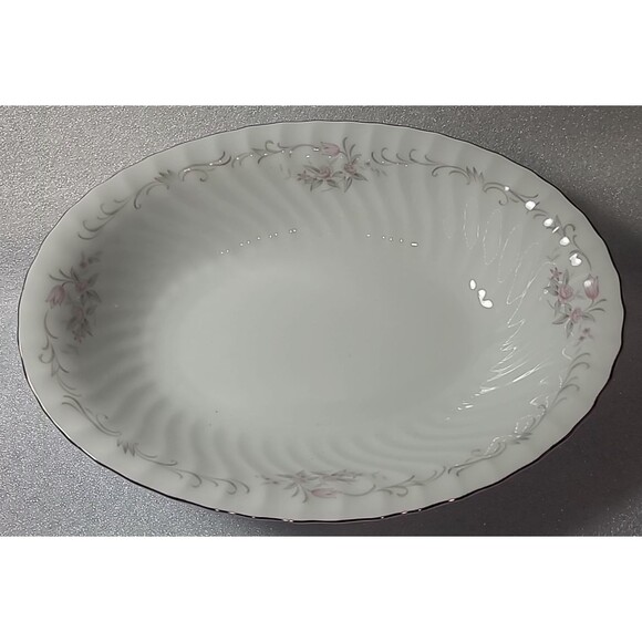 GOLD STANDARD GENUINE PORCELAIN CHINA PINK ROSE 10" Oval Vegetable/Serving Bowl - Picture 1 of 4